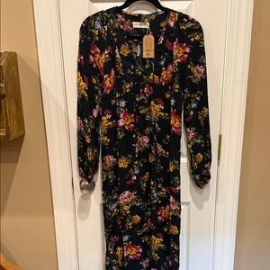 NATURAL LIFE Vibrant Floral Long Sleeve Dress